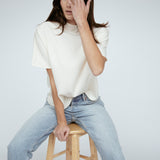 Butter Satin Batwing Top Ivory