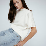 Butter Satin Batwing Top Ivory