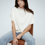 Butter Satin Batwing Top Ivory