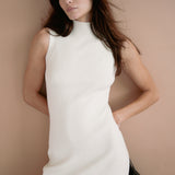 Naomi Modal Ribbed Dress Ivory
