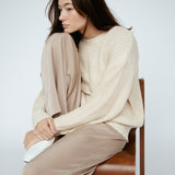 Knit Crew Neck Beige