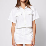 Linen Cotton Tee Jacket White