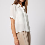 Chiffon Tee Blouse White
