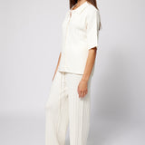 Knit Button Down Ivory