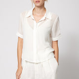 Chiffon Tee Blouse White
