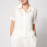 Chiffon Tee Blouse White