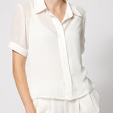 Chiffon Tee Blouse White
