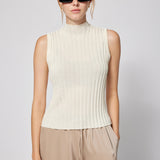Weightless Ribbed Tank Ivory