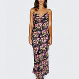 Cowl Neck Slip Dress Painted Pink