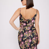 Cowl Neck Slip Dress Painted Pink