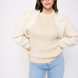 Knit Crew Neck Beige