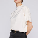 Butter Satin Batwing Top Ivory
