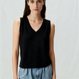 Cashmere Blend Tank Black