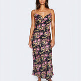 Cowl Neck Slip Dress Painted Pink
