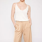 Satin Drawstring Pant Gold