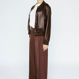 Impossibly soft Vegan Leather Bomber Jacket