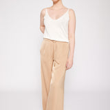 Satin Drawstring Pant Gold