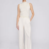 Mock-neck Tank Cream