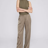 Mock-neck Tank Olive