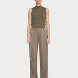 Mock-neck Tank Olive