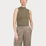 Mock-neck Tank Olive