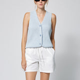 Knit Vest Ice Blue