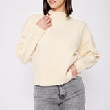 Half Ribbed Pullover
