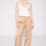Satin Drawstring Pant Gold