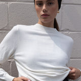 Cashmere Blend Crew Neck Ivory