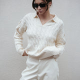 Vail Polo Sweater Ivory