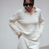 Vail Polo Sweater Ivory