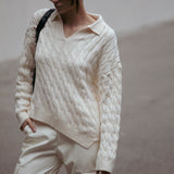 Vail Polo Sweater Ivory