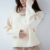 Half Ribbed Pullover