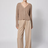 Ribbed Cardigan Mink