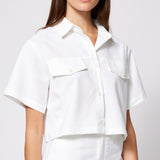 Linen Cotton Tee Jacket White