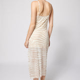 Mesh Dress Sand Palm Print
