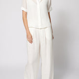 Linen Blend Trouser White