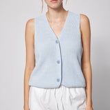 Knit Vest Ice Blue