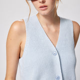 Knit Vest Ice Blue