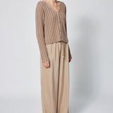 Ribbed Cardigan Mink