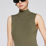 Naomi Modal Ribbed Dress Olive