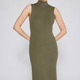 Naomi Modal Ribbed Dress Olive