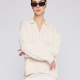 Vail Polo Sweater Ivory