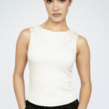 Bamboo Crew Neck Tank Beige