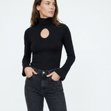 Bamboo Keyhole Turtleneck