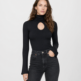 Bamboo Keyhole Turtleneck