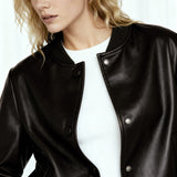 Impossibly soft Vegan Leather Bomber Black