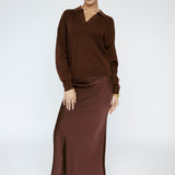 Butter Satin Bias Cut Skirt