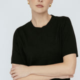 Cashmere Blend Tee Black