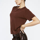 Sequin Midi Skirt Mahogany